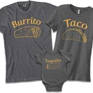Burrito Taco Taquito | Dad Mom Baby Matching Family Shirts Set
